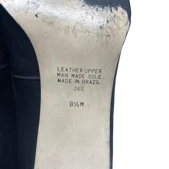 Vintage Y2K Chunky Heel Size 8.5 Maripe Black Leather Made in Brazil - Picture 11 of 13